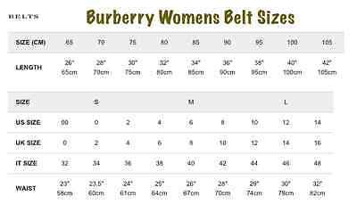 burberry belt size chart|burberry belt with 3 spikes.